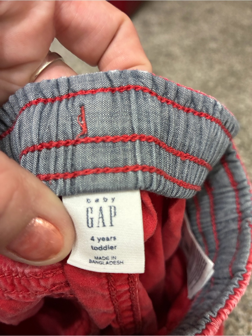 GAP 4t red kids shorts
